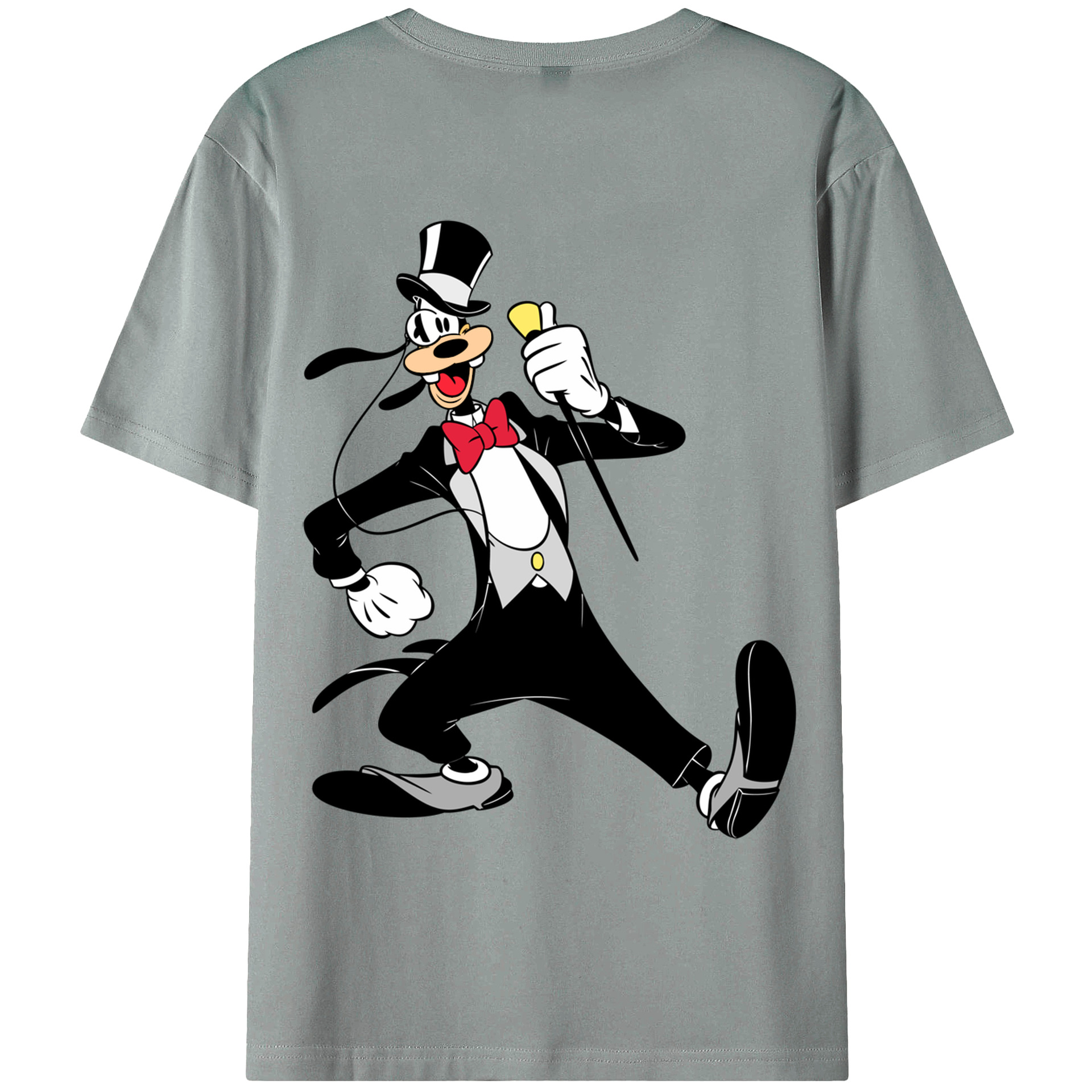 ミッキーマウス Mickey Mouse 綿100％ メンズ半袖Tシャツ（バックプリント） 通気性